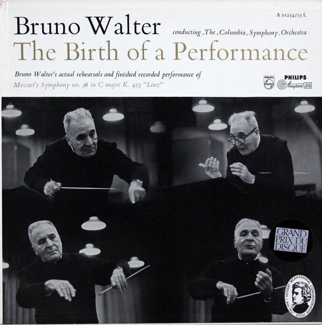 ワルターの「リンツ交響曲の誕生」（モーツァルト/交響曲第36番「リンツ」とそのリハーサル風景）　蘭PHILIPS　3742　LP レコード