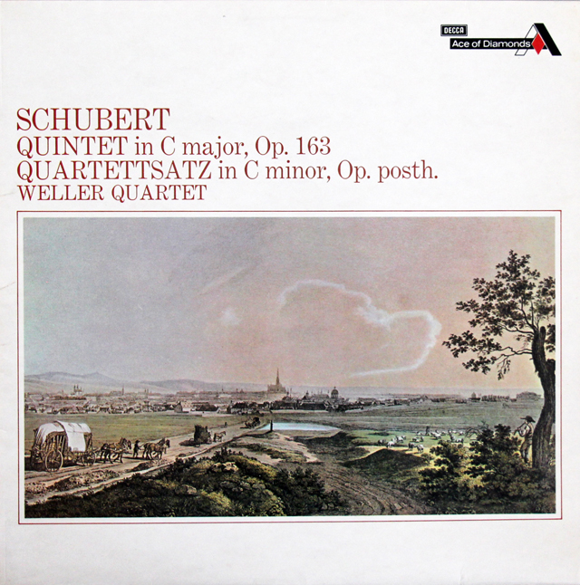 ウェラー四重奏団のシューベルト/弦楽五重奏曲ハ長調 ほか　英DECCA (Ace of Diamonds)　3743　LP レコード