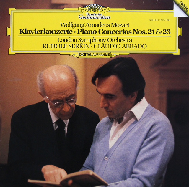 ゼルキン、アバドのモーツァルト/ピアノ協奏曲第21、23番　独DGG　3744　LP レコード
