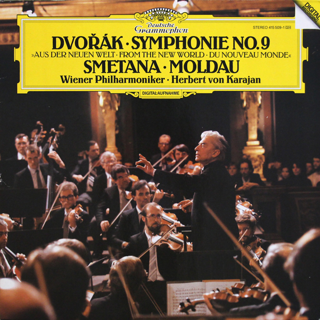 カラヤンのドヴォルザーク/交響曲第9番「新世界より」ほか　独DGG　3744　LP レコード