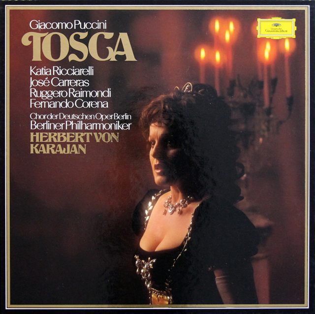 カラヤンのプッチーニ/「トスカ」全曲　独DGG　3744　LP レコード