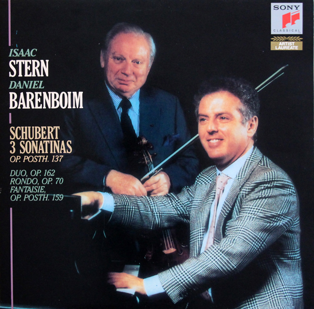 スターン、バレンボイムのシューベルト/ヴァイオリンソナタ集　独SONY CLASSICAL　3744　LP レコード