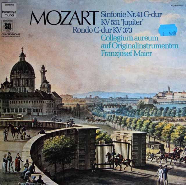 コレギウム・アウレウム合奏団とマイアーのモーツァルト/交響曲第41番「ジュピター」ほか　独HM　3745　LP レコード