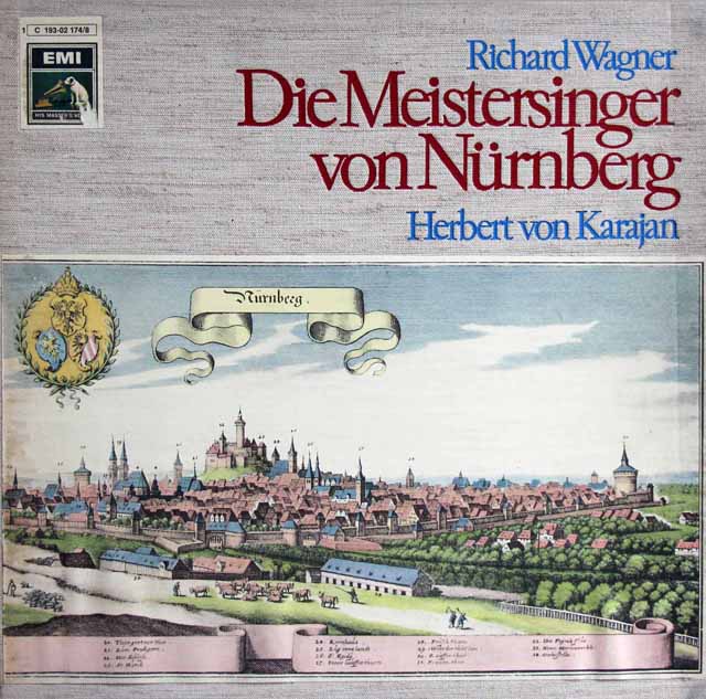 カラヤンのワーグナー/「ニュルンベルクのマイスタージンガー」全曲　独EMI　3745　LP レコード
