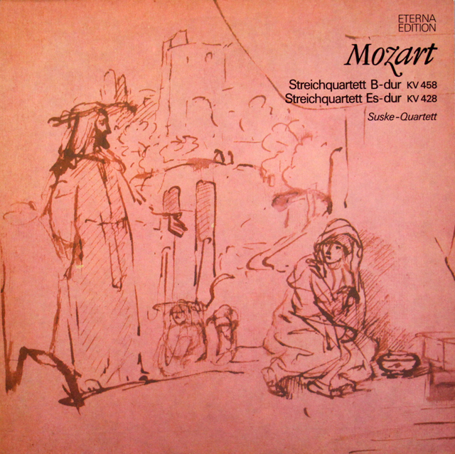 ズスケ四重奏団のモーツァルト/弦楽四重奏曲第16番&第17番「狩り」　独ETERNA　3746　LP レコード