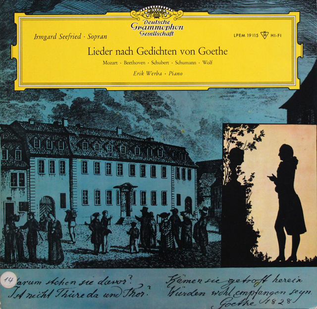 【テストプレス、モノラル】　ゼーフリートのゲーテの詩による歌曲集　独DGG　3746　LP レコード