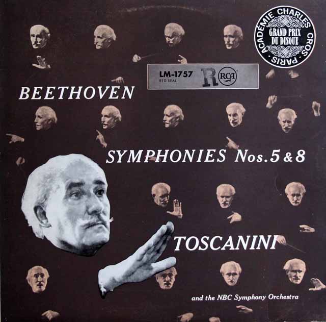 トスカニーニのベートーヴェン/交響曲第5番「運命」、第8番　独RCA　3801　LP レコード