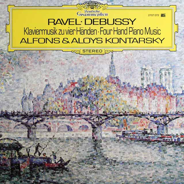 コンタルスキー兄弟のドビュッシー、ラヴェル/ピアノ連弾集　独DGG　3801　LP レコード