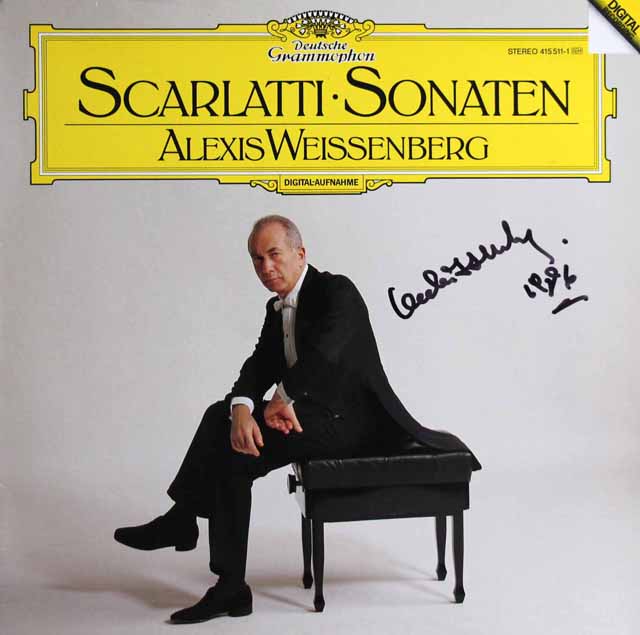 【直筆サイン入り】　ワイセンベルクのスカルラッティ/ソナタ集　独DGG　3801　LP レコード