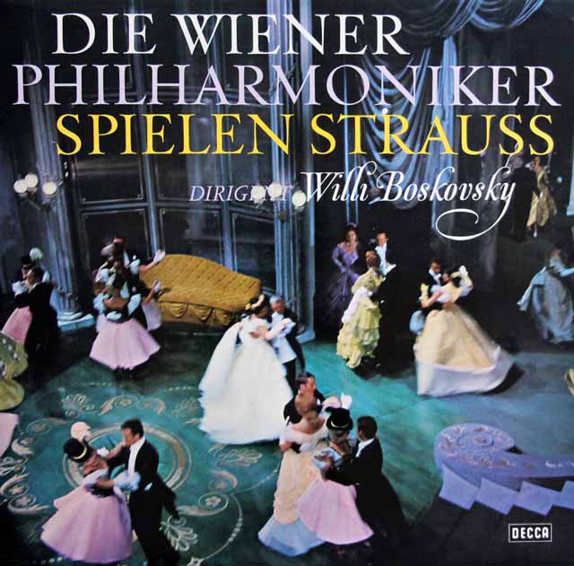 ボスコフスキー&ウィーン・フィルのJ.シュトラウス2世/「ウィーンのカリオストロ」序曲ほか　独DECCA　3801　LP レコード