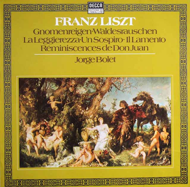 ボレットのリスト/2つの演奏会用練習曲ほか　独DECCA　3801　LP レコード