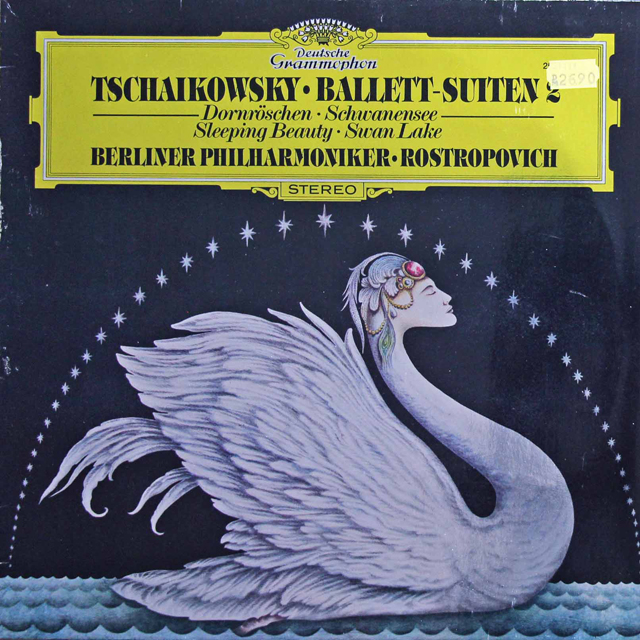 ロストロポーヴィチのチャイコフスキー/「白鳥の湖」、「眠りの森の美女」　独DGG　3802　LP レコード