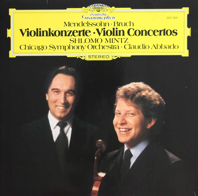 ミンツ、アバドのメンデルスゾーン、ブルッフ/ヴァイオリン協奏曲　独DGG　3802　LP レコード