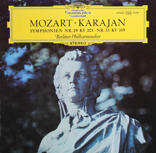 カラヤンのモーツァルト/交響曲第29、33番　独DGG　3802　LP レコード