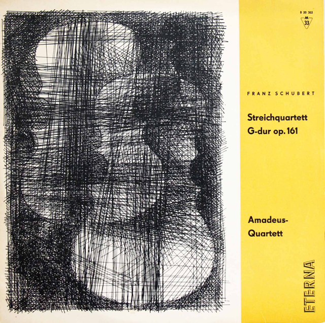 【モノラル】　アマデウス四重奏団のシューベルト/弦楽四重奏曲第15番　独ETERNA　3802　LP レコード