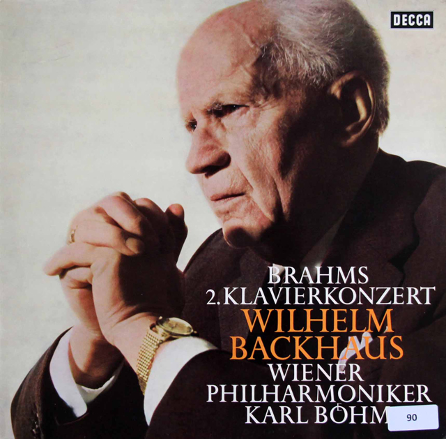 バックハウス、ベームのブラームス/ピアノ協奏曲第2番　独DECCA　3802　LP レコード