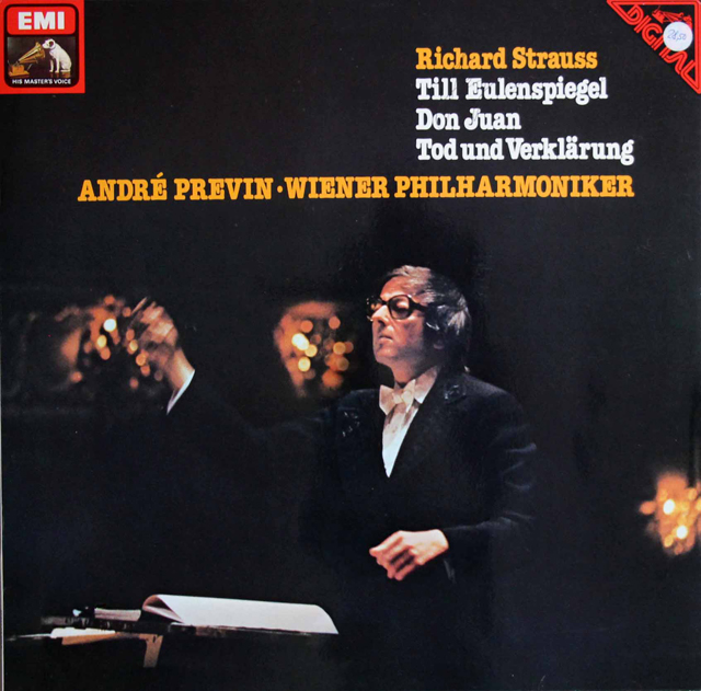 【直筆サイン入り】　プレヴィンのR.シュトラウス/「ドン・ファン」ほか　独EMI　3802　LP レコード