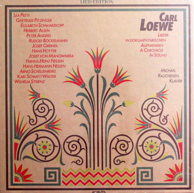 【未開封】カール・レーヴェ歌曲集（歴史的名歌手による）　独ACANTA　3802　LP レコード