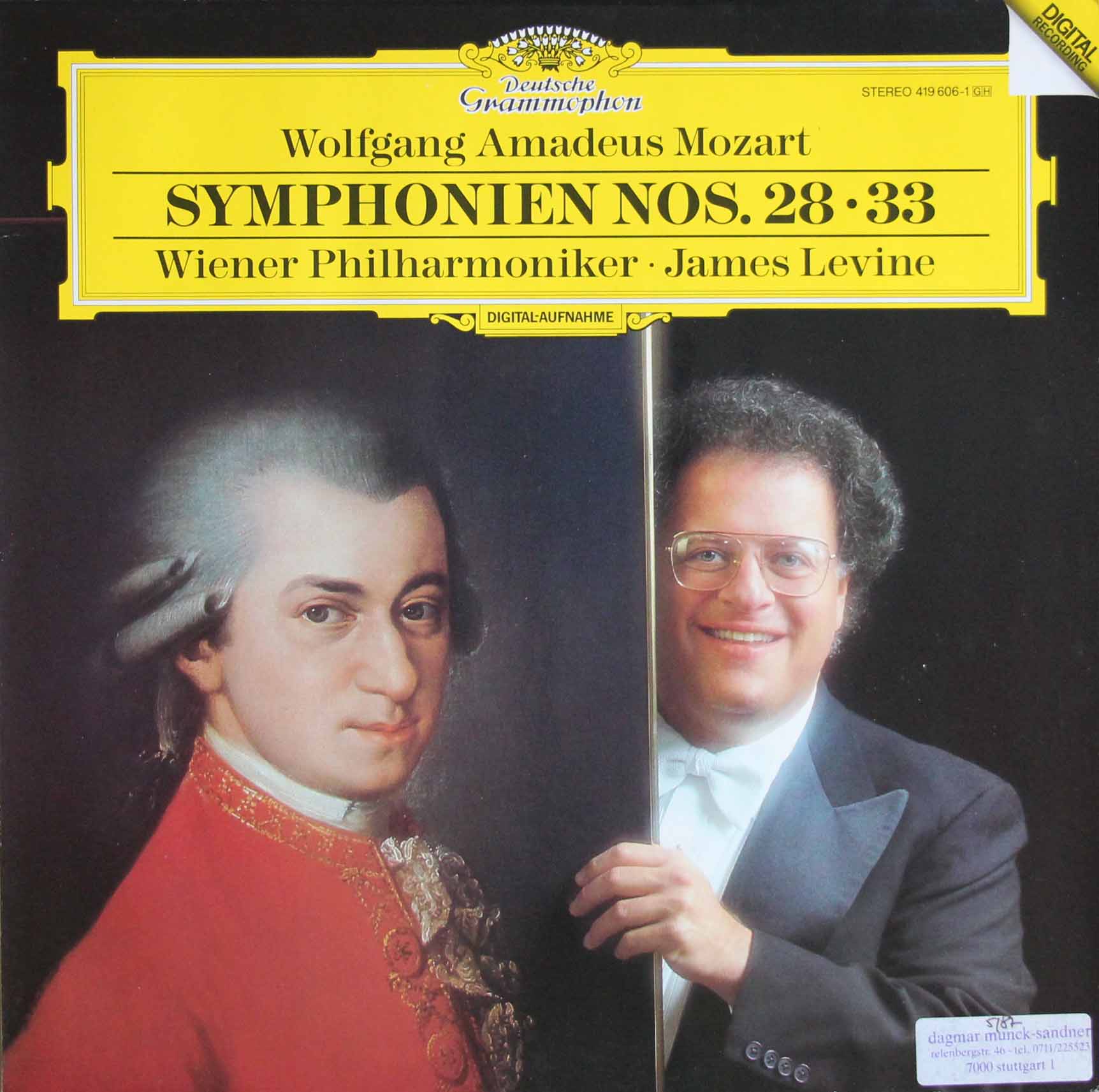 レヴァインのモーツァルト/交響曲第28、33番　独DGG　3803　LP レコード