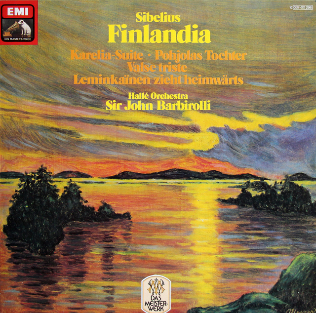 バルビローリのシベリウス/交響詩「フィンランディア」ほか　独EMI　3803　LP レコード