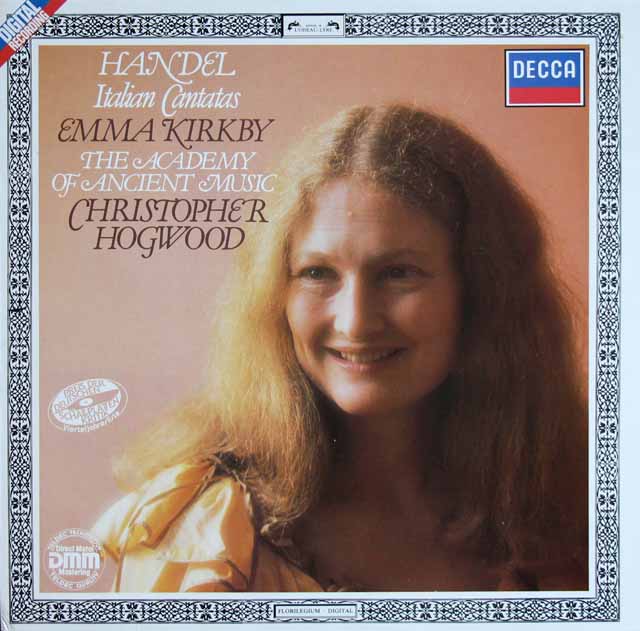 カークビー、ホグウッドのヘンデル/イタリアン・カンタータ集　独DECCA　3803　LP レコード