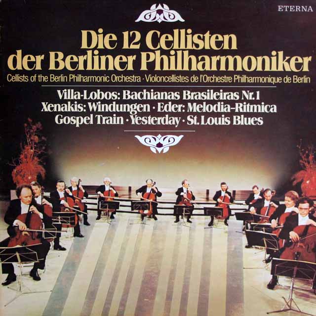 ベルリン・フィルの12人のチェロ奏者たち/「ブラジル風バッハ」ほか　独ETERNA　3803　LP レコード
