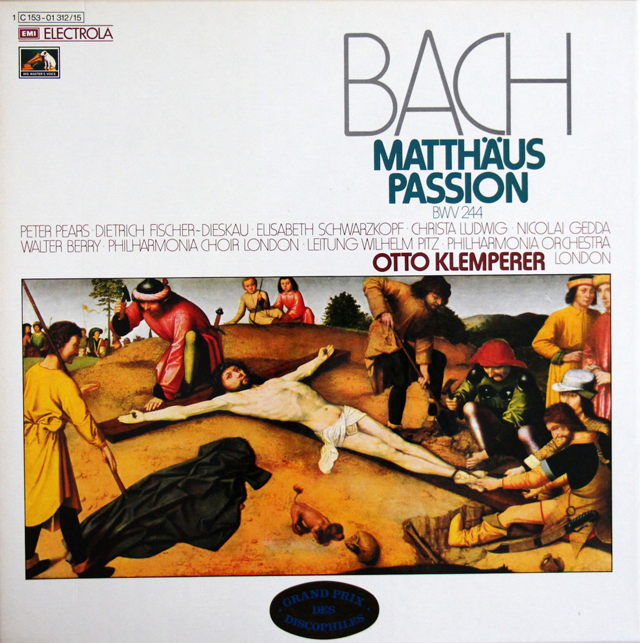クレンペラーのバッハ/「マタイ受難曲」　★長岡鉄男の外盤A級セレクション第2巻131掲載盤　独EMI　3803　LP レコード