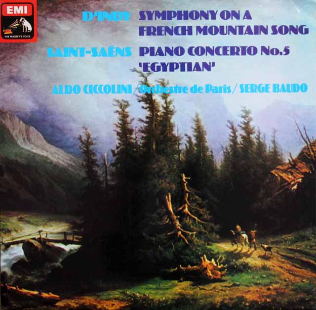 【オリジナル盤】　チッコリーニ、ボドのサン=サーンス/ピアノ協奏曲第5番「エジプト風」ほか　英EMI　3804　LP レコード