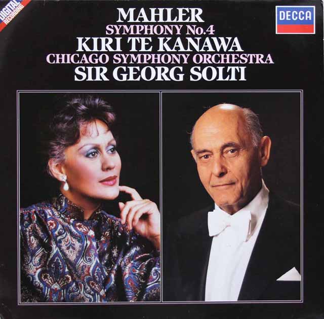ショルティのマーラー/交響曲第4番　独DECCA　3804　LP レコード
