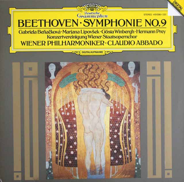 アバドのベートーヴェン/交響曲第9番「合唱付き」 　独DGG　3804　LP レコード