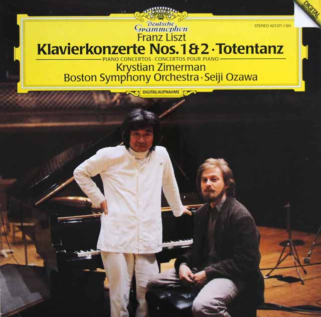 ツィマーマン、小澤のリスト/ピアノ協奏曲第1、2番ほか　独DGG　3804　LP レコード