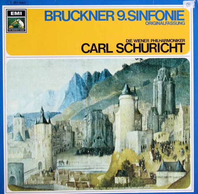 シューリヒトのブルックナー/交響曲第9番　独EMI　3804　LP レコード