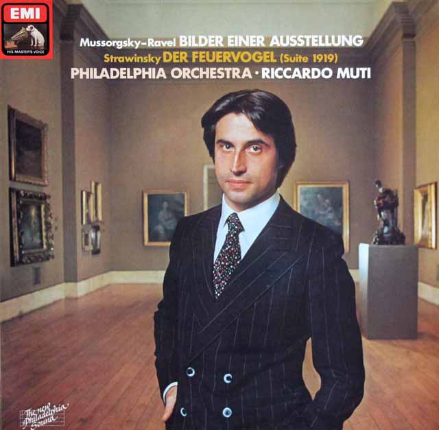 ムーティのムソルグスキー/組曲「展覧会の絵」、ストラヴィンスキー/「火の鳥」（1919）　独EMI　3804　LP レコード