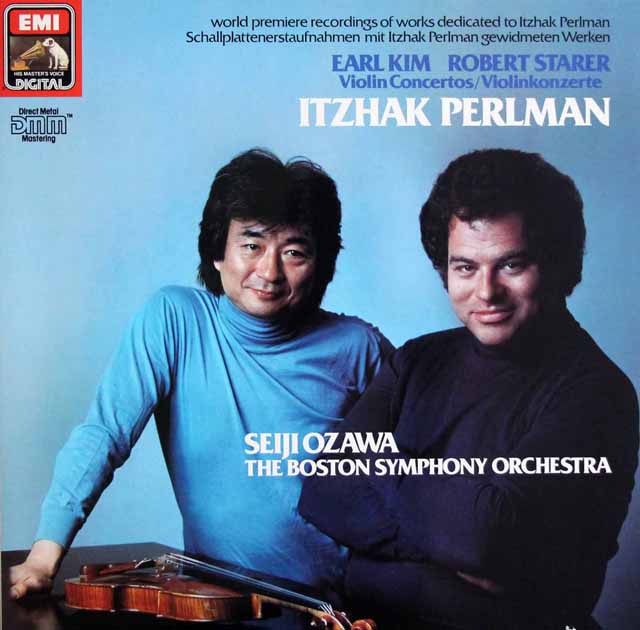 パールマン、小澤のキム、ステアラー/ヴァイオリン協奏曲集　独EMI　3804　LP レコード