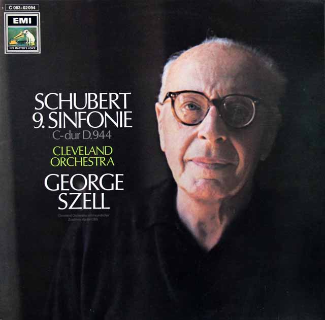 セルのシューベルト/交響曲第9番「ザ・グレイト」　独EMI   3804　LP レコード