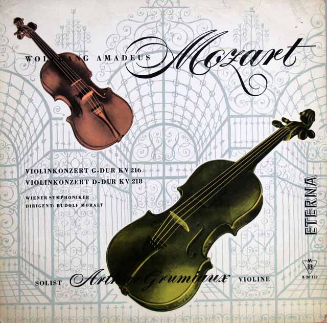 グリュミオーのモーツァルト/ヴァイオリン協奏曲第3&4番　独ETERNA　3805　LP レコード