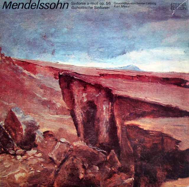 マズアのメンデルスゾーン/交響曲第3番「スコットランド」　独ETERNA　3805　LP レコード