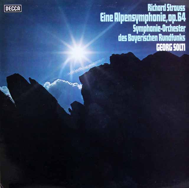 ショルティのR.シュトラウス/アルプス交響曲　独DECCA　3805　LP レコード