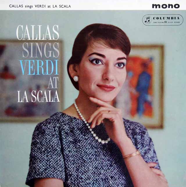 カラス、スカラ座で歌うヴェルディ　英Columbia　3805　LP レコード