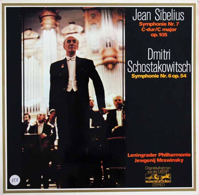 ムラヴィンスキーのシベリウス&ショスタコーヴィチ/交響曲集  　独eurodisc　3805　LP レコード