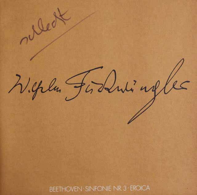 フルトヴェングラーのベートーヴェン/交響曲第3番「英雄」　独WF協会　3805　LP レコード