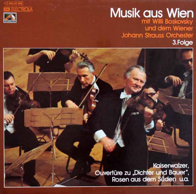 ボスコフスキーのウィーンの音楽　第3集　独EMI　3805　LP レコード