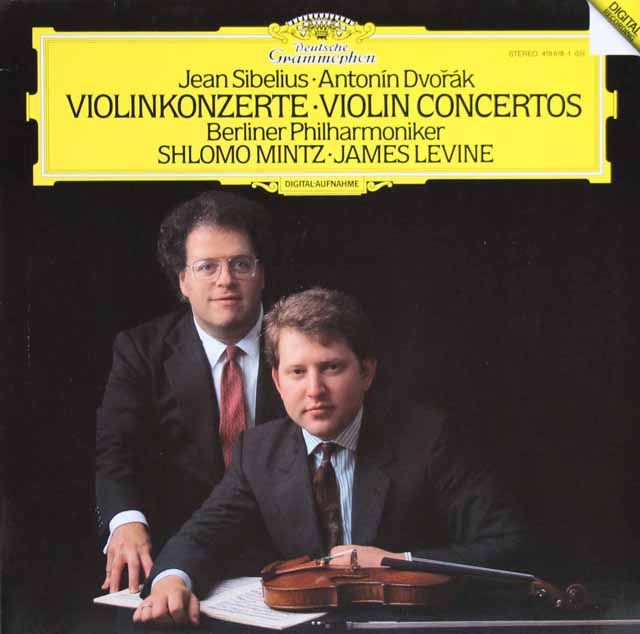 【テストプレス】　ミンツ、レヴァインのシベリウス、ドヴォルザーク/ヴァイオリン協奏曲　独DGG　3805　LP レコード