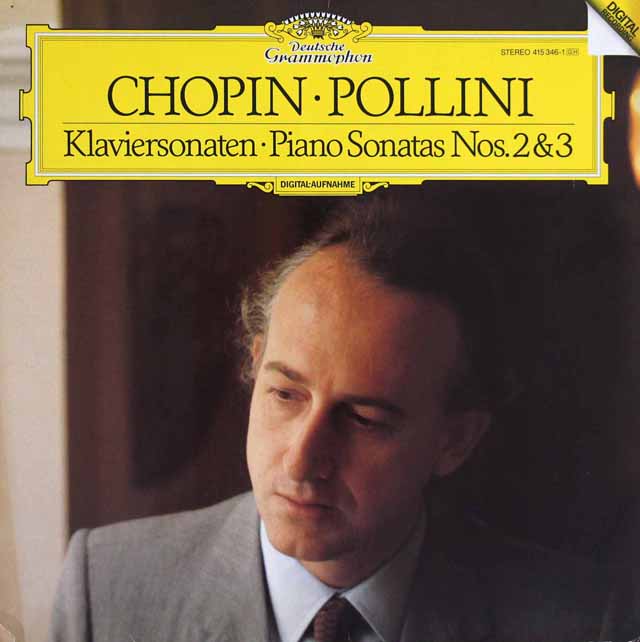 ポリーニのショパン/ピアノソナタ第2番「葬送行進曲付き」、第3番　独DGG　3805　LP レコード