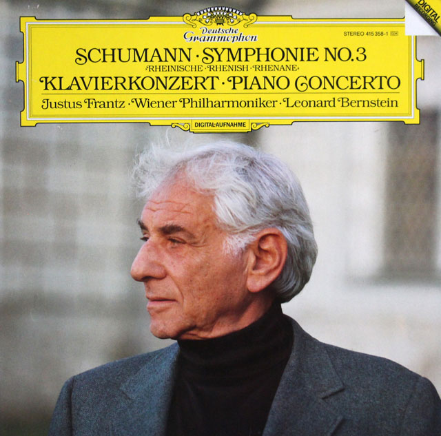 バーンスタイン、フランツのシューマン/交響曲第3番「ライン」、ピアノ協奏曲　独DGG　3806　LP レコード