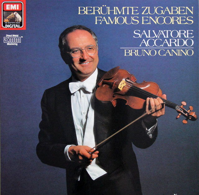 アッカルドの「ヴァイオリン・アンコール小品集」　独EMI　3806　LP レコード