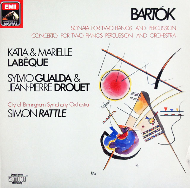 ラベック姉妹&ラトルのバルトーク/2台のピアノと打楽器と管弦楽のための協奏曲　独EMI　3806　LP レコード