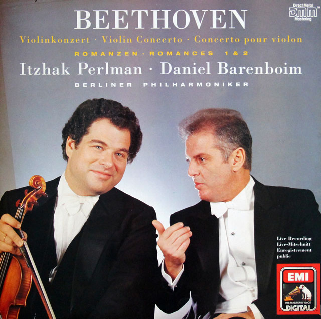 パールマン、バレンボイムのベートーヴェン/ヴァイオリン協奏曲ほか　独EMI　3806　LP レコード