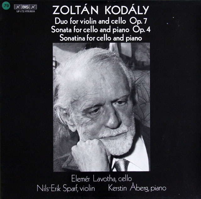 ラヴォタ、スパルフ、オーベリのコダーイ/室内楽曲集　独BIS　3806　LP レコード