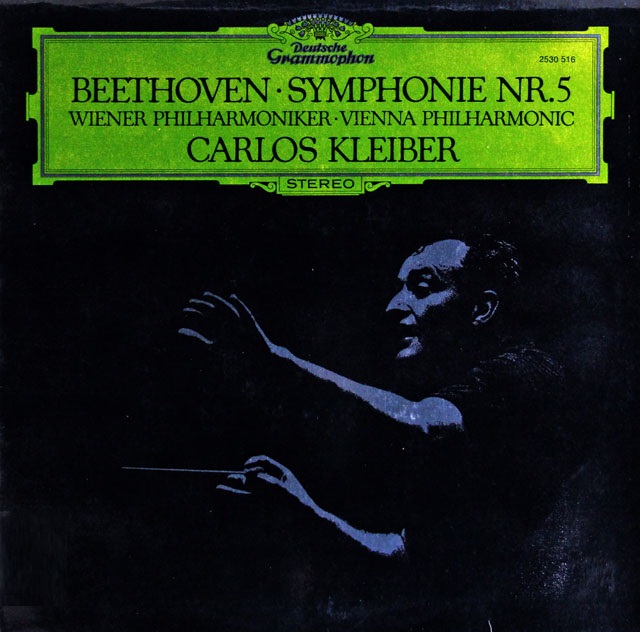 【ホワイトレーベル】　クライバーのベートーヴェン/交響曲第5番「運命」　独DGG　3807　LP レコード